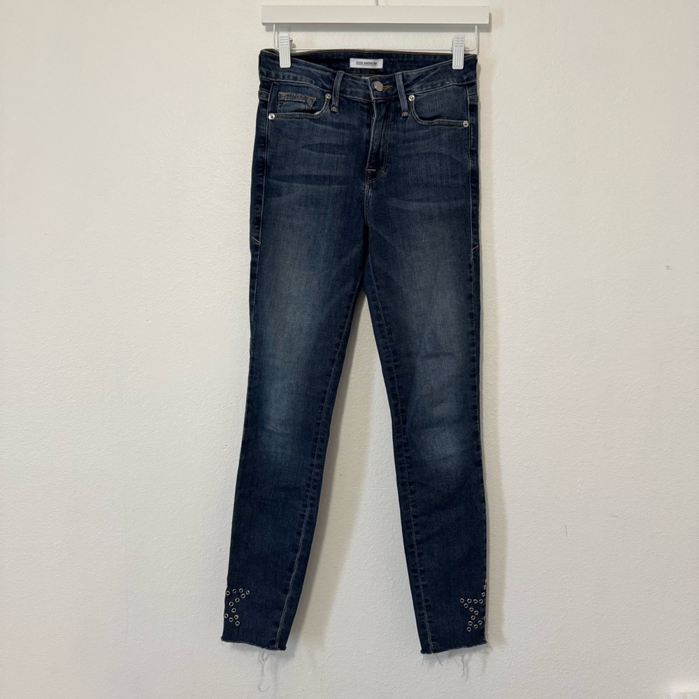 Good American Star Gormet Dark Blue Skinny Jeans